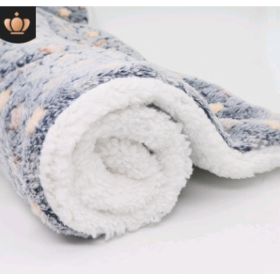 Cute Cat Blankets Dog Pet Mat (Option: Dark GY starry sky-100x75)